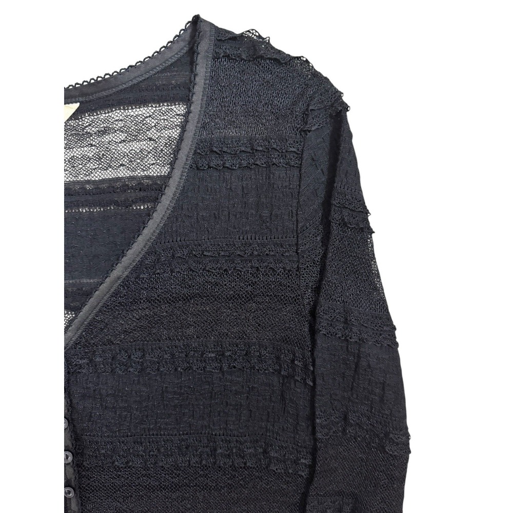 Womens Denim & Supply Ralph Lauren Black V Neck Top Jumper Blouse Size Medium - Picture 2 of 4